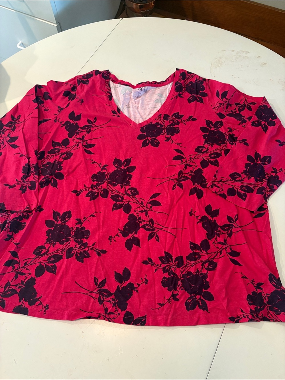 Roaman's V-Neck Floral Tunic